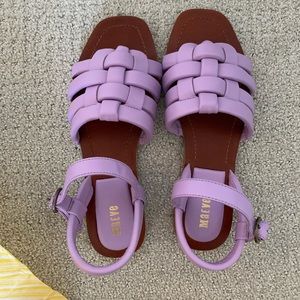 NWT Anthropologie/Maeve Purple Puff Woven Sandals